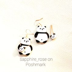 Endangered Animal Panda Bear Womens Earrings The Most Adorable Panda's Carrying Their Own Little Handbags. New, Unworn. Shio From The Usa. Delivery In About 3 To 5 Days. Gift Box Included. These Make A Unique Gift. Panda Earrings, Rosé Black And White, Womens Earrings, Endangered Animals, Rose Jewelry, Panda Bear, New Color, Women's Earrings, Unique Gifts