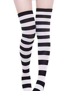 Black Thigh High Socks, Striped Thigh High Socks, Striped Stockings, Over Knee Socks, Black Thigh High, Striped Tights, Sock Outfits, Over The Knee Socks, Thigh High Socks