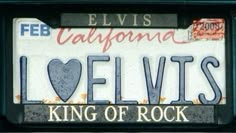 the license plate for elvis's king of rock