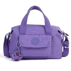 Brynne Handbag - French Lavender | Kipling Practical Rectangular Shoulder Bag For On-the-go, Functional On-the-go Tote Bag, Functional Top Handle Satchel For On-the-go, Casual Satchel With Removable Pouch For On-the-go, Multifunctional Crossbody Bags For On-the-go, Trendy Satchel With Adjustable Handle For On-the-go, Practical Rectangular Bag For On-the-go, Versatile Daily Use Travel Bag With Top Handle, Trendy Rectangular Diaper Bag