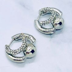 Balenciaga Silver Hoop Earrings Beautiful Earrings!! Balenciaga Jewelry, Earrings Color, Silver Hoops, Silver Hoop Earrings, Beautiful Earrings, Balenciaga, Jewelry Earrings, Hoop Earrings, Women Jewelry