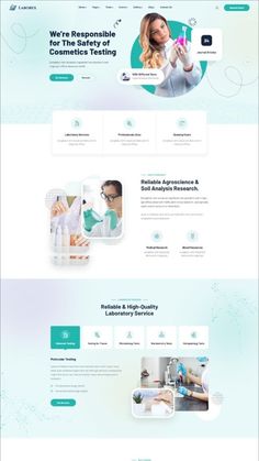 the landing page for dental clinic website