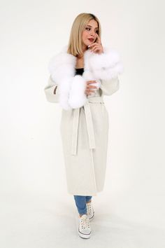 WHITE Genuine Leather Jacket , Our products are 100% genuine leather; It is produced in master hands with quality materials and delicate hand workmanship. Alpaca Coat, Lamb Leather Jacket, Coat White, Womens Jackets, Genuine Leather Jackets, Leather Jackets Women, Alpaca, Art Collection, Genuine Leather