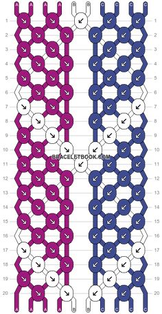 two rows of chains with the same length as each chain, and one row has different colors