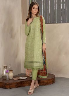 Brand: ZarifProduct Code: ZFL-04 SenihaCollection: Zarif Festive Lawn Embroidered & Printed EditionFabric: Lawn DESIGN DETAILS: ShirtEmbroidered Lawn FrontEmbroidered Lawn BackEmbroidered Lawn Sleeves Shirt LacesEmbroidered lawn (Front & Back Daman) DupattaPrinted Chiffon Dupatta TrouserDyed Cotton DISCLAIMER:* Lining, Laces, and Tassels are not included in unstitched variants.* Embellishment items in stitched outfits are subject to market availability.* The actual colors of the outfit may vary Lawn Design, Chiffon Dupatta, Extra Fabric, Fabric Stores Online, Jacquard Fabric, Designer Suits, Product Label, Fabric Store, Shirt Sleeves