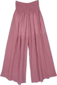 As stunning as the Pink Panther Diamond, these pretty cotton pants are a style statement for every season! With its loose-fit palazzo cut, they are comfortable to have on and to lounge around in. The waist is wide and has elastic smocking to give you a perfect body fit. #tlb #SplitSkirtsPants #Misses #vacationclothing #beachwrap #Fall #WideLegPants #PinkPants #HippiePants Loose Summer Pants, Relaxed Fit Cotton Wide-leg Culottes, Pink Wide Leg Loungewear Pants, Pink Wide Leg Pants For Loungewear, Cotton Ankle-length Culottes In Solid Color, Cotton Culottes With Elastic Waistband, Summer Cotton Wide-leg Culottes, Spring Cotton Wide Leg Culottes, Cotton Straight Culottes For Spring