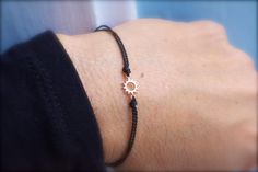 Little rose gold sunshine bracelet D E T A I L S ✦ charm:7mm ✦ available in: rose gold silver and gold: https://www.etsy.com/listing/532190653/little-sunshine-bracelet-tiny-sun ✦ cord colors available: black, white, red, blue, light blue, pink, beige, green, purple, yellow and grey. L E N G T H ✦ adjustable with a sliding knot for a perfect fit M A T E R I A L ✦ cord: silk ✦ rose gold vermeil sunshine charm, 14K rose gold-filled beads N O T E S 📌 19bis wants to make sure every customer is satis Rose Gold Bracelets For Summer Gift, Rose Gold Bracelets As Summer Gifts, Summer Rose Gold Bracelets Gift, Summer Gift Rose Gold Bracelet, Adjustable Cord Jewelry For Everyday Summer Wear, Minimalist Jewelry With Sliding Knot For Summer, Summer Minimalist Jewelry With Sliding Knot, Adjustable Sun Design Jewelry For Everyday, Sunshine Bracelet