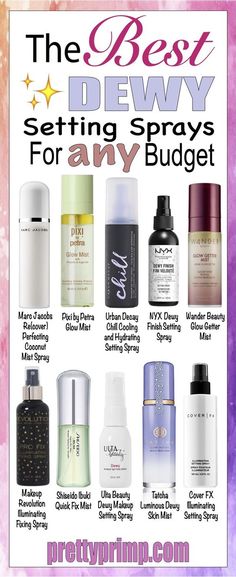 The best dewy setting sprays from drugstore brands like NYX and Pixi to luxury brands like Tatcha and Urban Decay! #makeuplover #makeupartist #beautytips #beautyblogger #urbandecay #nyxprofessionalmakeup #marcjacobs Ulta Makeup, Natural Hair Mask, Best Drugstore Makeup, Dewy Makeup, Boost Hair Growth, Makeup Setting Spray, Mist Spray, Drugstore Makeup, Mouthwash