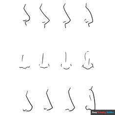 How to Draw an Anime Nose Noses Reference Drawing, Manga Nose, Ponytail Drawing, Learn To Draw Anime, Anime Nose, Anime Face Drawing, Manga Tutorial, How To Draw Steps