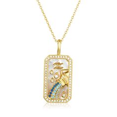 Know your strengths, never forget who you are. Our exclusive Zodiac Amulets are carefully hand-carved with Mother of Pearl inlay set in a pave frame with colorful gems unique to each sign. These double-sided pendants also include personalized fierce features engraved on the back to remind you of your own unique traits. Spiritual Zodiac Sign Pendant Necklace, Zodiac Sign Amulet Pendant Necklace, Celestial Zodiac Sign Pendant Jewelry, Celestial Zodiac Sign Pendant Necklaces, Celestial Zodiac Sign Pendant Necklace, Celestial Zodiac Pendant Necklace, Symbolic Zodiac Sign Pendant Necklace, Celestial Style Necklace With Rectangular Pendant As Gift, Zodiac Sign Amulet Necklace With Round Pendant