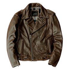 Rugged Leather Biker Jacket For Motorcycling, Rugged Leather Motorcycle Jacket, Rugged Leather Outerwear For Biker Events, Moto Leather Outerwear With Double-needle Sleeve, Leather Motorcycle Jacket With Zipper Closure, Leather Motorcycle Outerwear With Zipper Closure, Fall Leather Biker Jacket For Biker Events, Rugged Biker Jacket For Fall, Moto Style Leather Outerwear For Fall