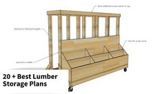 the best lumber storage plans for woodworking and diy projects, including building an outdoor bench