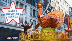 the macy's thanksgiving parade float features a large turkey