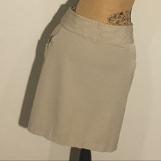 Nwot Banana Republic Pencil Skirt. Invisible Zipper. Great With Crisp White Shirt Or Turtleneck Spring Beige Pencil Mini Skirt, Fitted Beige Mini Skirt With Pockets, Beige Stretch Skort With Lined Skirt, Beige Lined Mini Pencil Skirt, Beige Stretch Skort, Beige Fitted Pencil Skort, Fitted Beige Pencil Skirt With Pockets, Fitted Beige Pencil Skort, Beige Relaxed Skort For Workwear