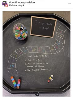 a blackboard with writing on it that says, can you build a board?