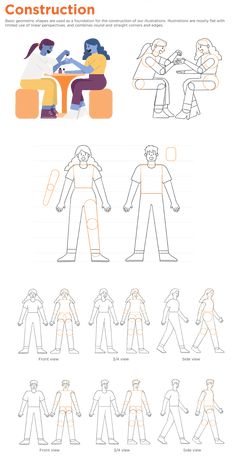 an info sheet showing how to draw people in different poses