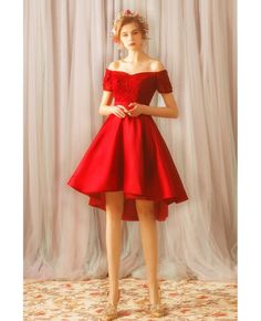 Buy Gorgeous Off Shoulder Lace Satin Short Party Dress With Sleeves at wholesale price online. Free shipping and pro custom service since 2009. Fitted Winter Prom Dresses, Knee-length Dresses For Prom Season Banquet, Fitted Dress For Spring Banquet, Holiday Homecoming Dresses, Fitted Knee-length Evening Dress For Homecoming, Fitted Knee-length Homecoming Dress, Fitted Holiday Banquet Dress, Fitted Holiday Dress For Banquet, Winter Banquet Knee-length Dress