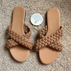 Size 8, Brand New, Never Worn Braided Leather Sandals, Braided Leather, Women's Shoes Sandals, Leather Sandals, Shoes Sandals, Braids, Women Shoes, Sandals, Brand New