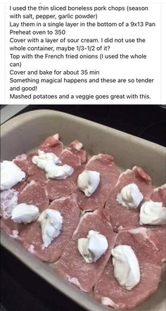 a facebook post with an image of raw meat