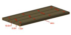 a diagram showing how to build a bench for the back yard or patio with wood slats