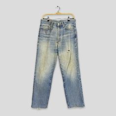 "Size 31x28 Vintage 90s Edwin Classic Faded Blue Jeans Stonewash Jeans 1990s Edwin Light Wash Denim Distressed Jeans Stone Washed W31 Please contact me for any questions about this clothing before buying. SIZE MEASUREMENTS :- WAIST : 31\" inches HIPS : 42\" inches THIGH: 24\" inches  LEG OPENING : 15\" inches RISE : 12\" inches INSEAM : 28\" inches OUTSEAM (TOTAL LENGTH) : 39.5\" inches WEIGHT : 0.68 kg Condition : Distressed faded dirty jeans Good Vintage Conditions. Please pay close attention to measurements provided. Do not rely on tag size as pre-worn items may have been  altered, stretched or shrunk & vintage sizes do not directly translate the modern sizes. The best way to ensure a correct fit is to compare our measurements  with the measurements of a similar item that you know fits High Rise Washed Blue Distressed Cropped Jeans, High Rise Distressed Washed Blue Cropped Jeans, Distressed High Rise Cropped Jeans In Washed Blue, Faded Distressed Denim Cropped Jeans, High Rise Cropped Jeans In Faded Recycled Denim, Faded Washed Cropped Rigid Denim Jeans, 90s High Rise Blue Jeans, High-rise Acid Wash Jeans With Frayed Hem, High Rise Acid Wash Jeans With Frayed Hem