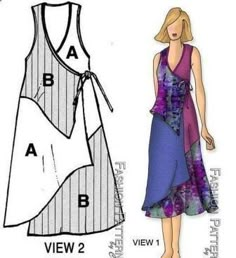 a women's dress and top sewing pattern