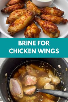 Brine for chicken wings Best Brine For Chicken, Smoker Chicken Wings, Brine For Chicken Wings Recipe, Brine For Chicken Wings, Brine For Chicken, Breaded Chicken Wings, Chicken Wing Sauce Recipes, Easy Chicken Wing Recipes