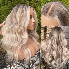 Category:Human Hair Lace Wig; Gender:wigs for black women; Wig Type:Natural Wigs; Occasion:Daily Wear,Vacation,Party  Evening; Age Group:Adults; Color Shade:Blonde; Density:130%,150%,180%; Origin of Hair Donors:Brazilian Hair; Hair Material:Human Hair; Cap Construction:13x4 Lace Front; Texture:Wavy; Length:Medium Length,Long; Features:with Baby Hair,Glueless,Pre-Plucked; Listing Date:05/16/2022; Cap Circumference:; Front to Back:; Nape of Neck:; Side to Side Across Forehead:; Side to Side Over T Highlights Ash Blonde, Blonde Hair Texture, Hair Color Images, Dunner Wordend Haar, Blond Ombre, Human Hair Wigs Blonde, Blonde Roots, Ombre Brown, Monofilament Wigs