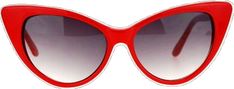 Retro Red Cat Eye Sunglasses For Summer, Trendy Red Plastic Cat Eye Sunglasses, Red Plastic Cat Eye Sunglasses With Tinted Lenses, Red Cat Eye Plastic Sunglasses, Red Plastic Cat Eye Sunglasses, Casual Red Cat Eye Sunglasses, Red Cat Eye Sunglasses With Gradient Lenses For Party, Red Cat Eye Sunglasses With Uv Protection For Party, Red Cat Eye Sunglasses For Party