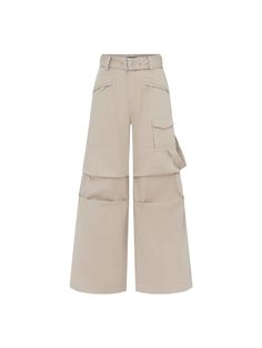 MO&Co. Women's Straight Leg Cargo Pants Elevate your casual style with our pants. Crafted from a comfy cotton blend, these pants offer a relaxed fit and wide legs that will pool effortlessly over your shoes. The folded details at the knee add a touch of industrial chic. Perfectly pairs with a fitted top for a laid-back yet trendy look. Features : - Relaxed fit, wide leg, full length- Knee pleated design, including belt- Multi cargo pockets and flap pocket at the back Code: MBD1PATT07The back len Spring Baggy Wide-leg Cargo Pants, Spring Cotton Pants With Multiple Pockets, Utility Style Wide-leg Cotton Pants, Wide-leg Utility Cotton Pants, Wide-leg Cotton Utility Pants, Cotton Utility Wide-leg Pants, Cotton Utility Style Wide-leg Pants, Wide Leg Cotton Pants With Belt Loops, Trendy Cotton Parachute Pants For Work