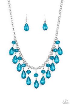 Paparazzi Crystal Enchantment Blue Necklace & Earring Set Paparazzi Jewelry Crystal Accessories, Paparazzi Accessories, Blue Necklace, Paparazzi Jewelry, Short Necklace, Blue Crystals, Necklace Earring Set, Faceted Bead, Jewelry Party