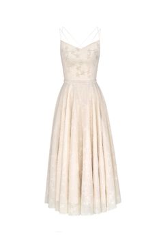 Elegant Neutral A-line Midi Dress, White Lace A-line Midi Dress, Feminine Cream V-neck Midi Dress, Beige A-line Midi Dress With Lace Trim, Luxury V-neck Midi Dress With Lace Trim, Francescas Dresses, Ladylike Dress, Types Of Lace, Lace Midi