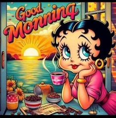 All Things Betty Boop | Good Morning 😃 Friends Biker Betty Boop, Betty Boop Doll, Good Morning Animals