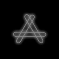 an image of a black background with white lines in the shape of two intersecting shapes