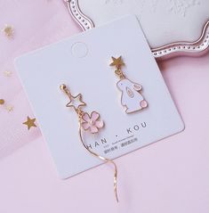 Rabbit Sakura Earrings/Clips PN2942 ●Material: Alloy ●Size:as picture ●About Shipping: We attach great importance to the orders of each customer and parcel delivery. 1.Processing time: 2-3 business days. 2.Shipping time: 10-15 business days to US, please allow 3-4 weeks shipping to other country.(Shipping times can be affected by variable customs clearance times or public holidays.) Cute Clip-on Earrings As A Gift, Pink Clip-on Flower Earrings For Gift, Gold Clip-on Earrings For Spring Gift, Cute Gold Earrings For Spring, Sakura Earrings, Korean Design, Parcel Delivery, Customs Clearance, Holidays