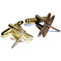 Brass #Dragonfly Cufflinks in my #etsy shop  #wedding #man #gift #groom #father #office #luck #prom #guy Prom Guy, Groom Cufflinks, Dragon Fly, Shop Wedding, Cufflinks Men