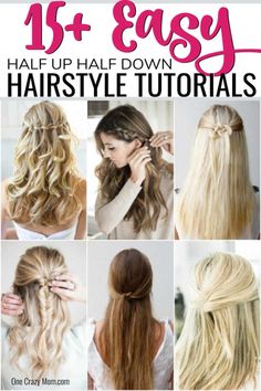 We have over 15 half up half down hairstyles that anyone can do including busy moms. These styles are easy to do and look put together and polished. Diy Hairstyles Long Hair Easy, Simple Half Down Hairstyles, Easy Diy Formal Hairstyles For Long Hair, Dance Hair Styles For Long Hair, Best Hairstyles For Photoshoot, Easy Down Hairstyles For Prom, Medium Hair Styles Half Up Half Down, Easy Half Up Half Down Hairstyles With Claw Clip, Junior High Dance Hairstyles