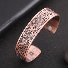 Tree of Life Engraved Magnetic Bracelet Viking Arm Rings, Health Bracelet, Trending Bracelets, Viking Bracelet, Symbolic Jewelry, Cuff Bangle Bracelet, Viking Jewelry, Magnetic Bracelet, Urban Style