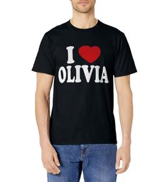 PRICES MAY VARY. I HEART LOVE OLIVIA Great design to express how much you care about the OLIVIA in your life. Lightweight, Classic fit, Double-needle sleeve and bottom hem Great Design, Heart Love, Branded T Shirts, Top Styles, Fashion Branding, Topshop, T Shirts, T Shirt, Design