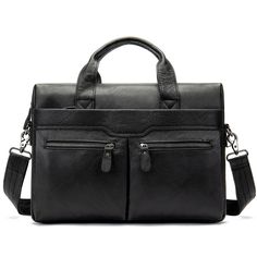 UAKISS - New Men Cow Leather Briefcase Men's Large Messenger Bag Vintage Document Shoulder Male Bag Office Handbag For Men Attache Case 9006 Black Litchi Pattern 14-Inch Business Computer Bag Briefcase Mens Leather Laptop Bag, Men's Briefcase, Laptop Bag Men, Business Briefcase, Leather Briefcase Men, Bags For Men, Leather Laptop Bag, Briefcase For Men, Mens Leather Bag