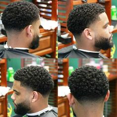 Fade Curly Hair, Taper Fade Afro, Curly Taper Fade