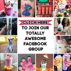 there are many different pictures with the words, click here to join our totally awesome facebook group