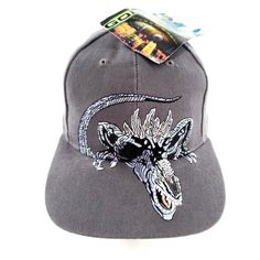 This Sale Is For A Brand New With Tag Vintage 1998 Goldzilla Movie Snapback Hat Youth One Size In Gray. Has Godzilla Image Embroidered On The Front And Godzilla Wording Embroidered On The Back. Please Note! - I Have 2 Of These Hats. Both Have The Tag Bent But Both Are Brand New Never Worn. Fedora Hat Summer, Godzilla Movie, New Era Beanie, Fedora Hat Men, Mercury Outboard, Ron Jon Surf Shop, Blue Beanie, New Era Hat, Green Hats