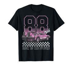 PRICES MAY VARY. Officially Licensed Back To The Future Apparel 20NVBF00003A-001 Lightweight, Classic fit, Double-needle sleeve and bottom hem Back To The Future Delorean, Jersey Numbers, Shirts Cute, Mens Cotton T Shirts, Back To The Future, To The Future, Branded T Shirts, Geometric Print, Shirt Sleeves