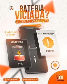 an advertisement for the bateria battery company with images of batteries and other electronic devices