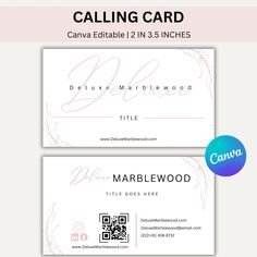 two business cards with the words calling card on them