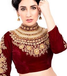 Latest Types Of Velvet Saree Blouse Designs and Patterns (2024) - Tips and Beauty Silk Blouse Pattern, Saree Blouse Design, Blouse Lehenga