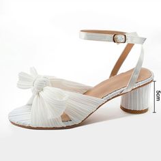 Satin Peep Toe Chunky Heel Outdoor Shoes With Buckle Bowknot (S1084965) - Stacees Summer Heels With Ribbon And Ankle Strap, Summer Ankle Strap Heels With Ribbon, Koi Fish Designs, Homecoming Shoes, Short Heels, Korean Jewelry, Bow Decor, Bridesmaid Accessories, Bride Accessories