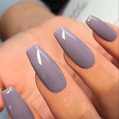 28 Nails Included, Adhesive Tabs, Pink Gel Glue, Manicure Stick And Mini File Included, New And Unused Gray Nail Polish, Gray Nail, Mauve Nails, September Nails, Subtle Nails, Gray Nails, Acrylic Nails Coffin Short, Make Up Nails, Nails And Makeup