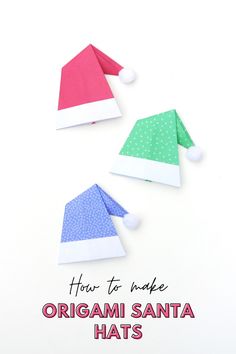 how to make origami santa hats